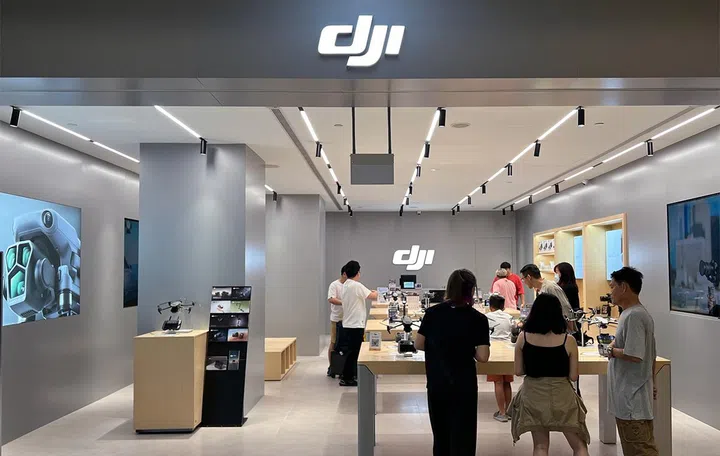 DJI's new outlet at Jewel Changi Airport.