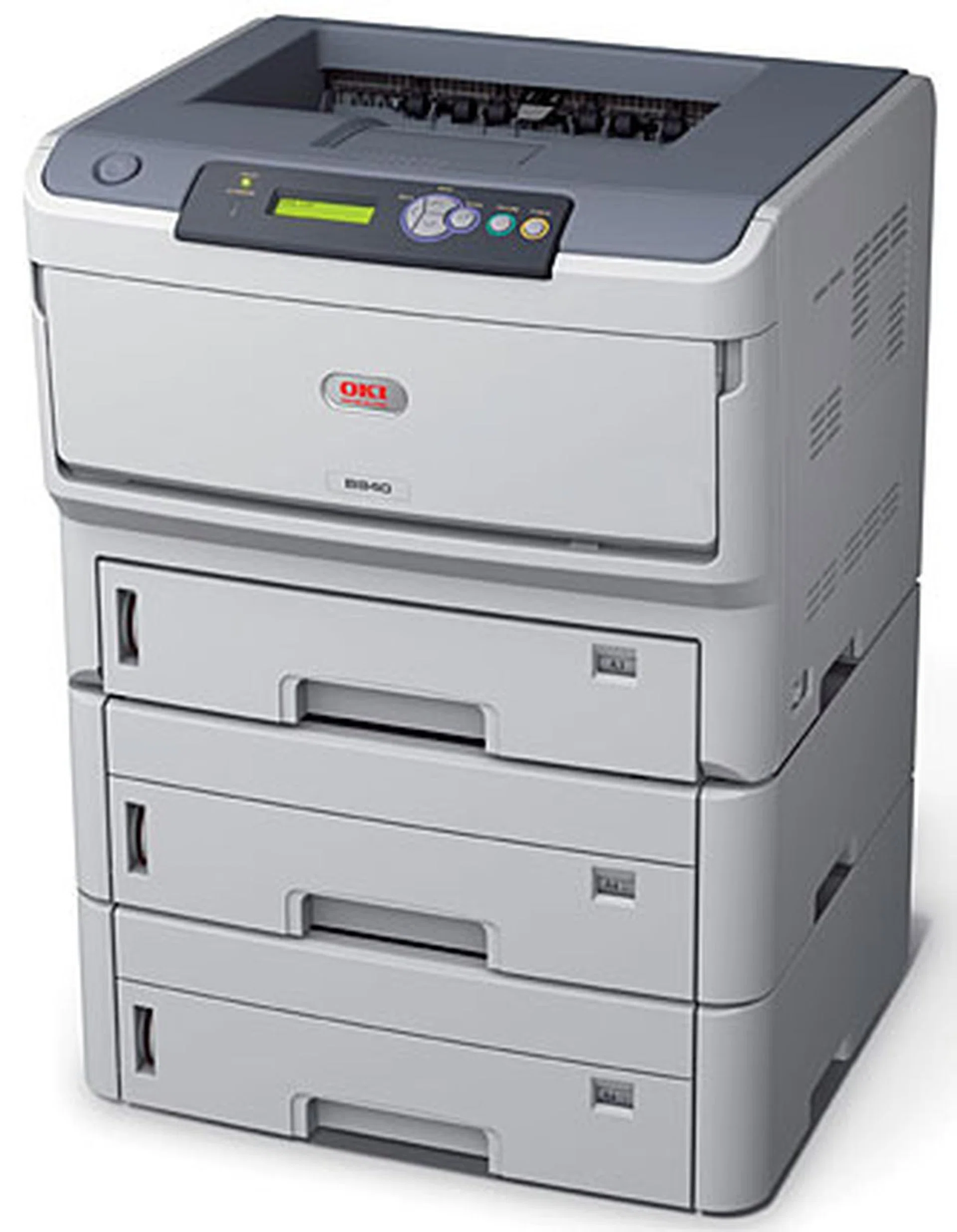 You can add two additional trays for a 1,690-sheet maximum paper capacity. For a speedy printer like the Oki B840dn, it's probably a necessity in a very high print-run environment. With good print quality to boot and A3 printing capabilities, this is an LED printer that will deliver for its capital investment.