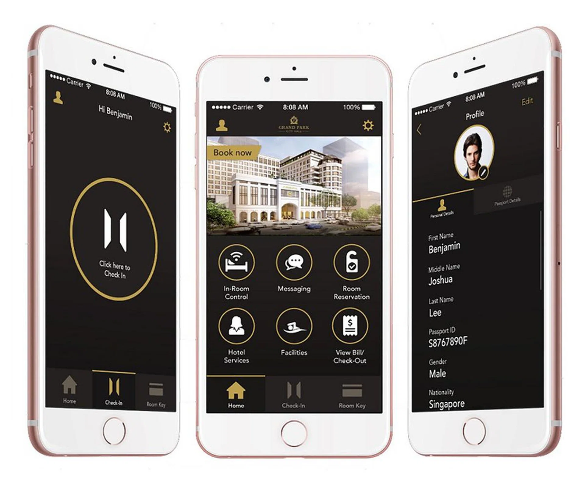 GTRIIP's solution integrated within Grand Park City Hall hotel's app. (Image source: Park Hotel Group)