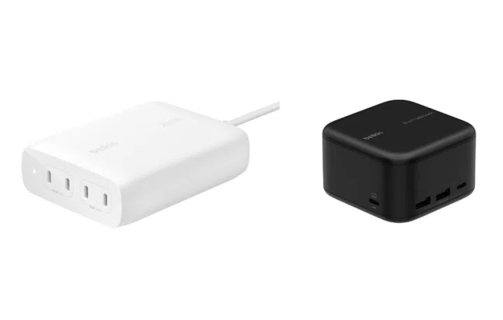 The Belkin BoostCharge Pro 4-port USB-C GaN charger 200W and 6-in-1 Core GaN Dock.