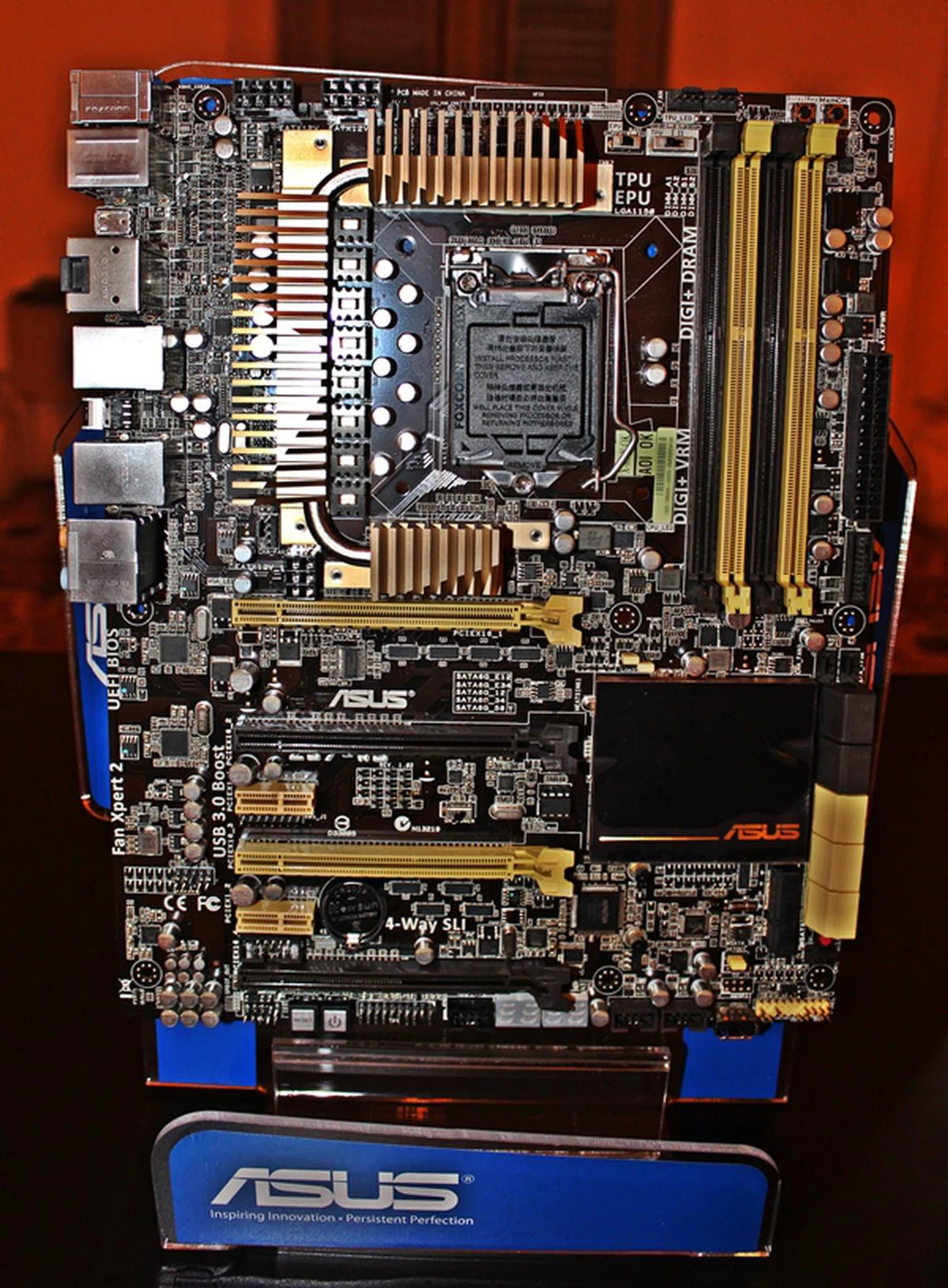 The ASUS Z87-WS workstation-class motherboard.