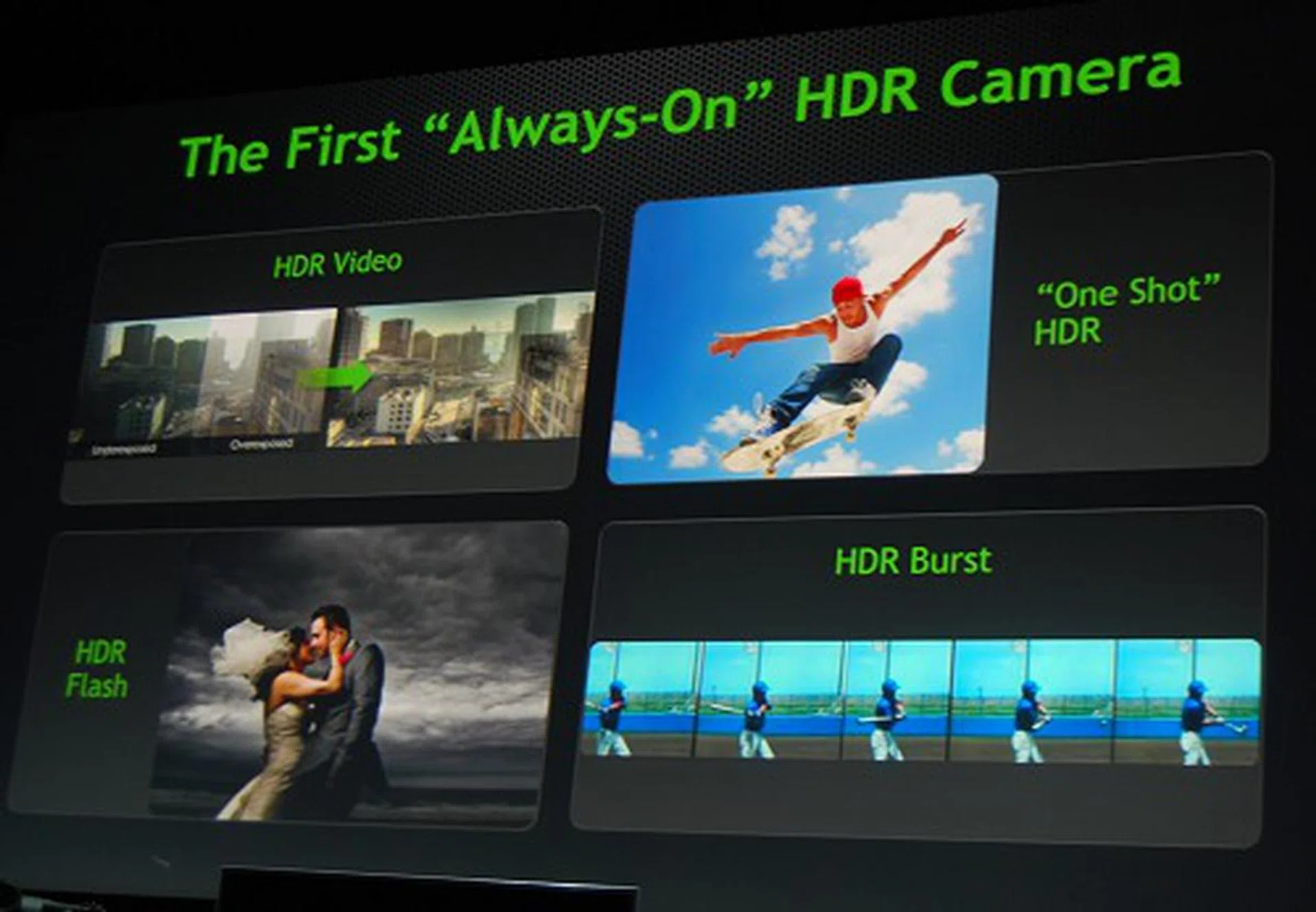 … the ability to have HDR enabled throughout anytime, all the time.