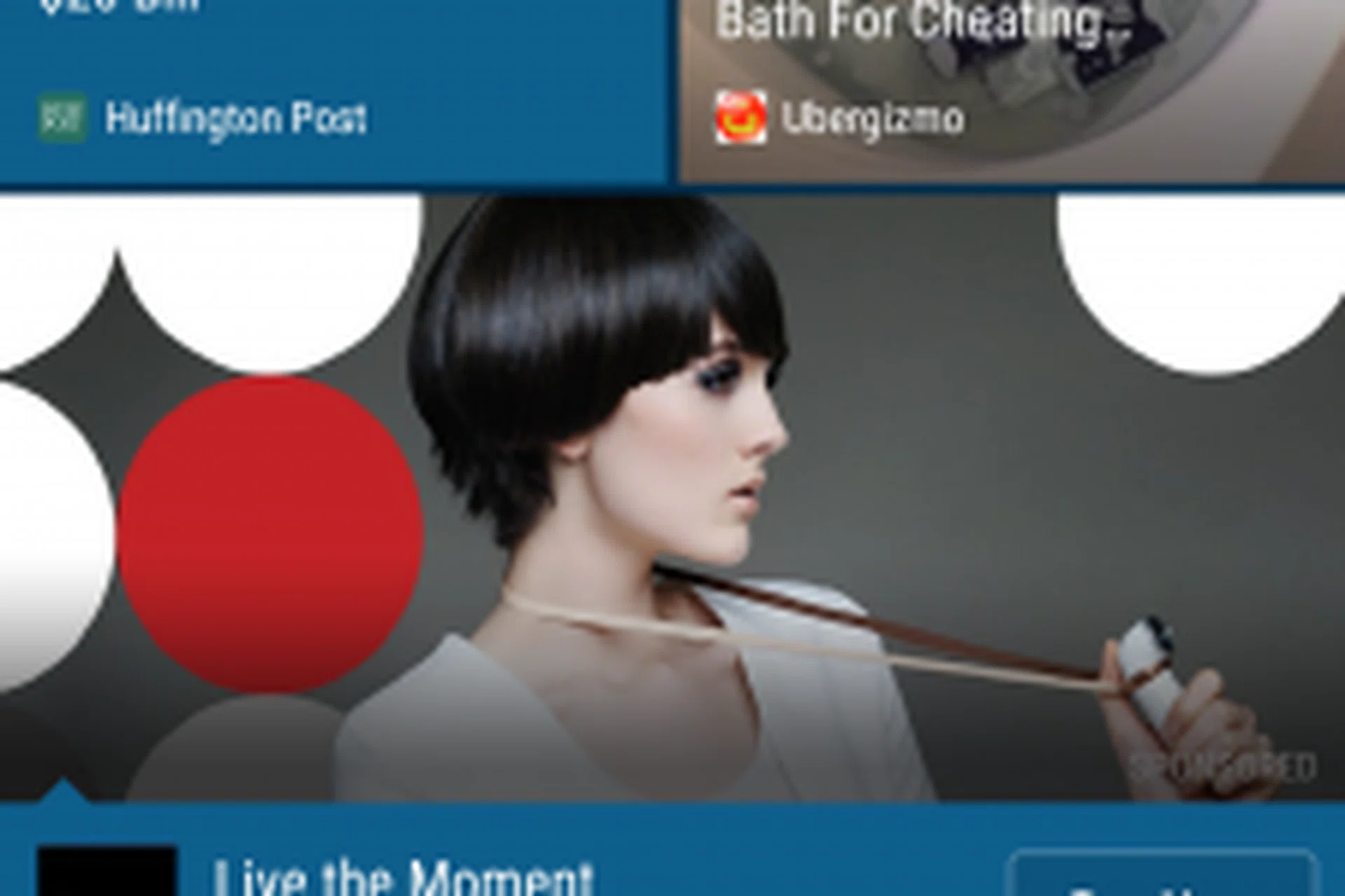 A sample of how ads will look on HTC's BlinkFeed app. <br>Image source: HTC Blog