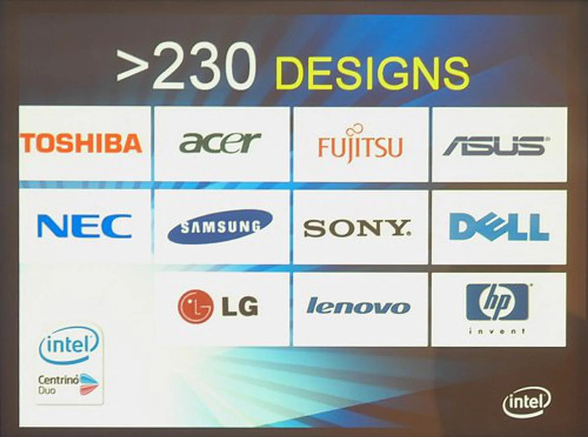 With more than 230 designs for Intel Centrino Duo 'Napa' mobile technology confirmed, you'll be spoilt for choice if you intend to buy or upgrade to the latest Centrino notebook in 2006.