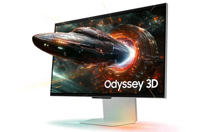 The monitor uses a combination of eye-tracking and lenticular lens to create its 3D effect. Photo: Samsung.