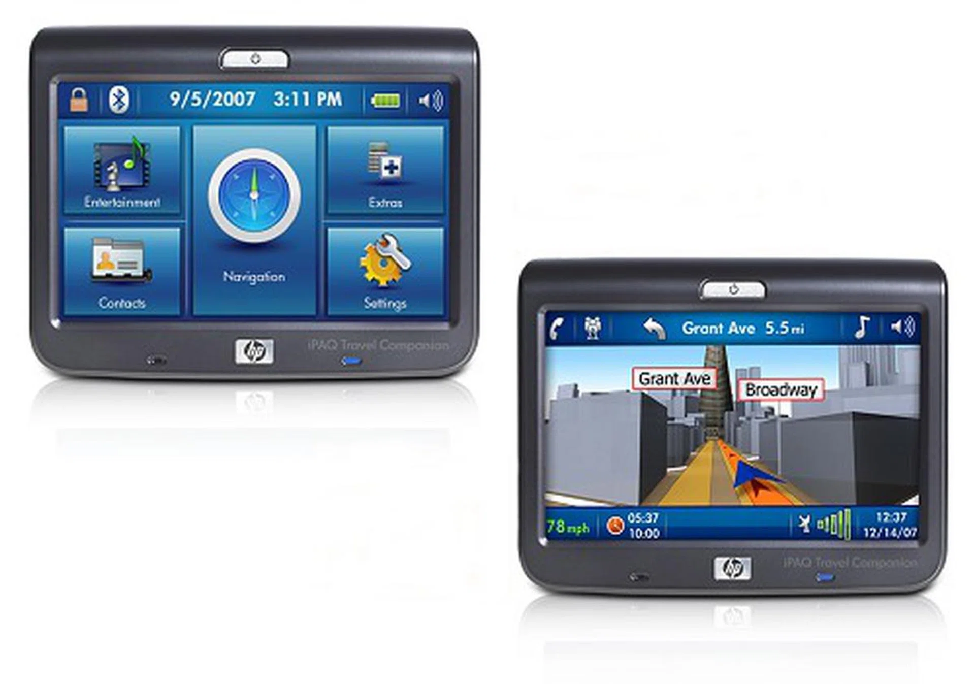  The HP iPAQ 312 Travel Companion is their latest handheld GPS device for business and personal travel, featuring graphics acceleration and high-definition 3D maps in a compact package. The iPAQ 312 is powered by Windows CE 5.0, a 600MHz Centrality Titan processor, and boasts a 4.3-inch display with a resolution of 800x480 pixels. 128MB of SDRAM comes as standard memory, while you get up to 2GB of flash ROM as well. Starting from US$399, devices sold in the APAC region are actually preloaded with the relevant Asian country maps.  