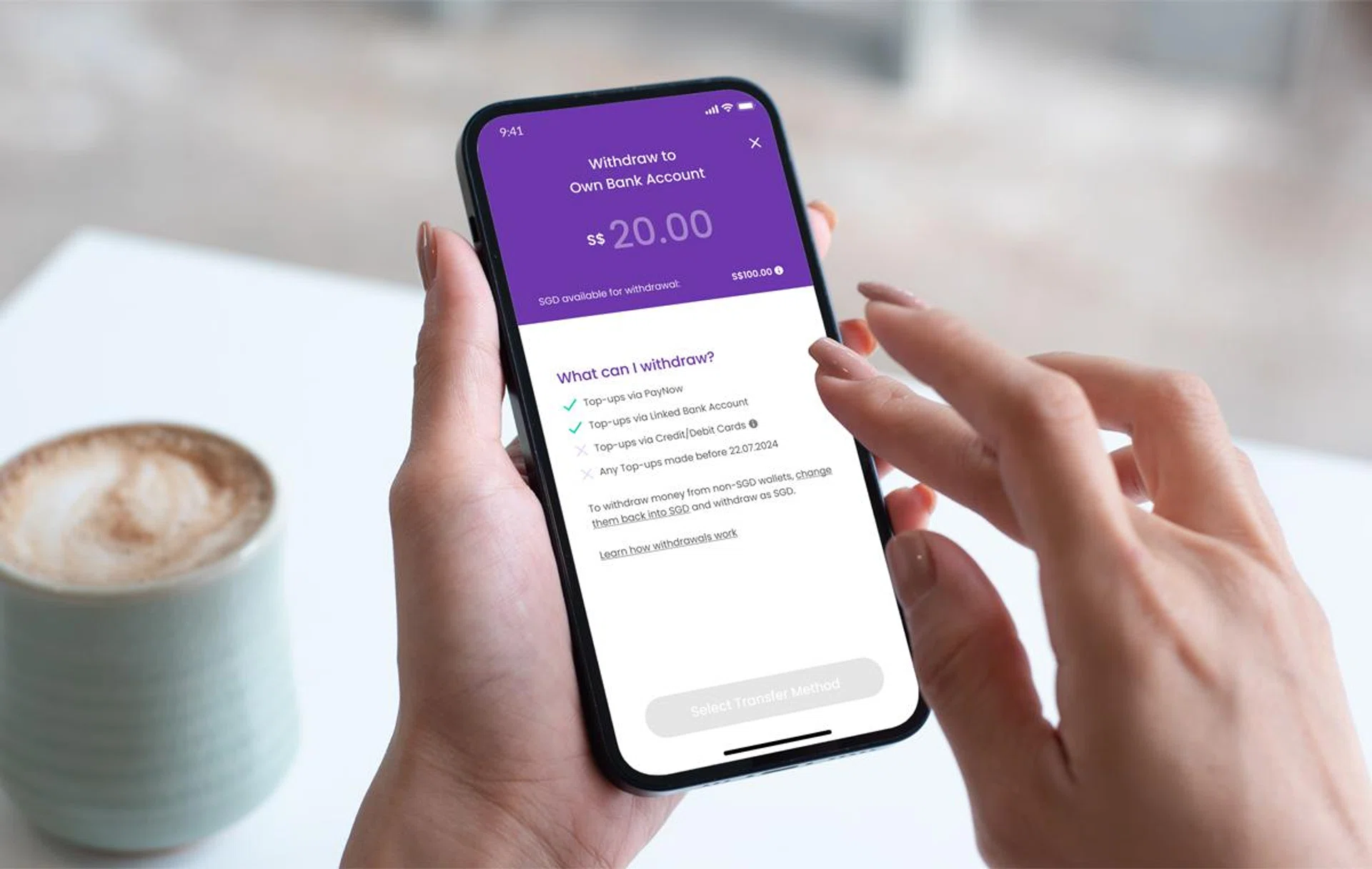 You can now withdraw money from YouTrip to a bank account. Photo: YouTrip.