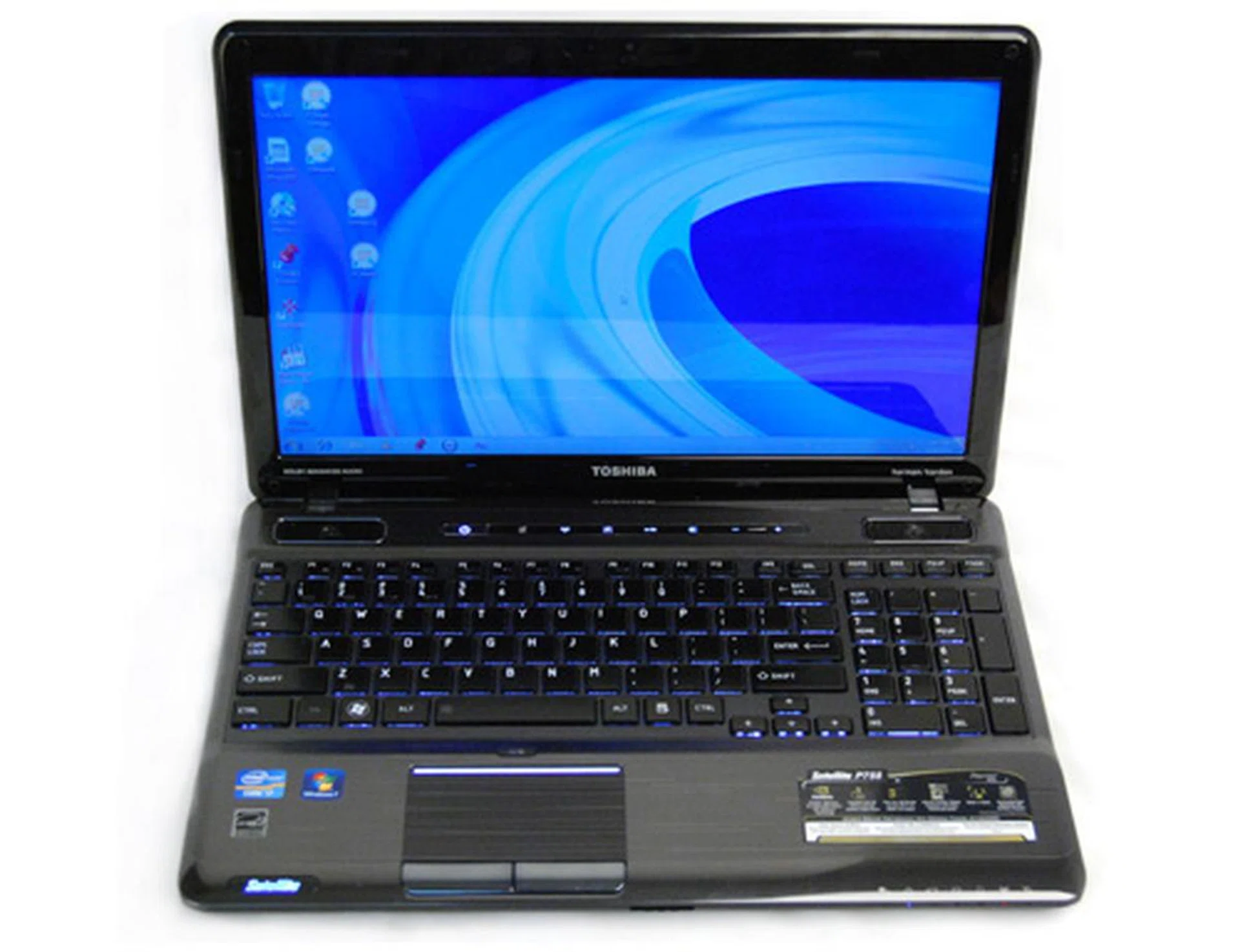 A lighted strip above the track pad helps you locate it in the dark.