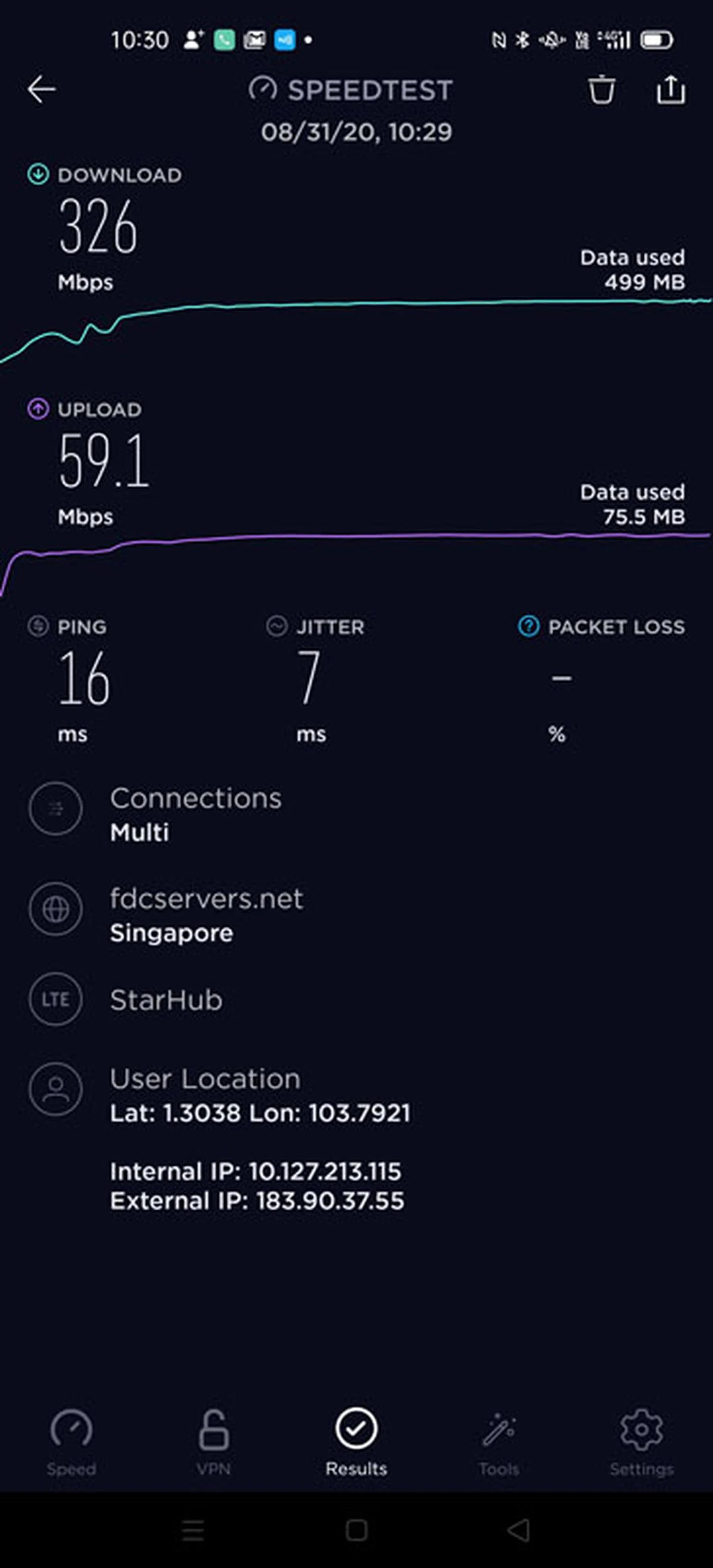 StarHub LTE Test 2