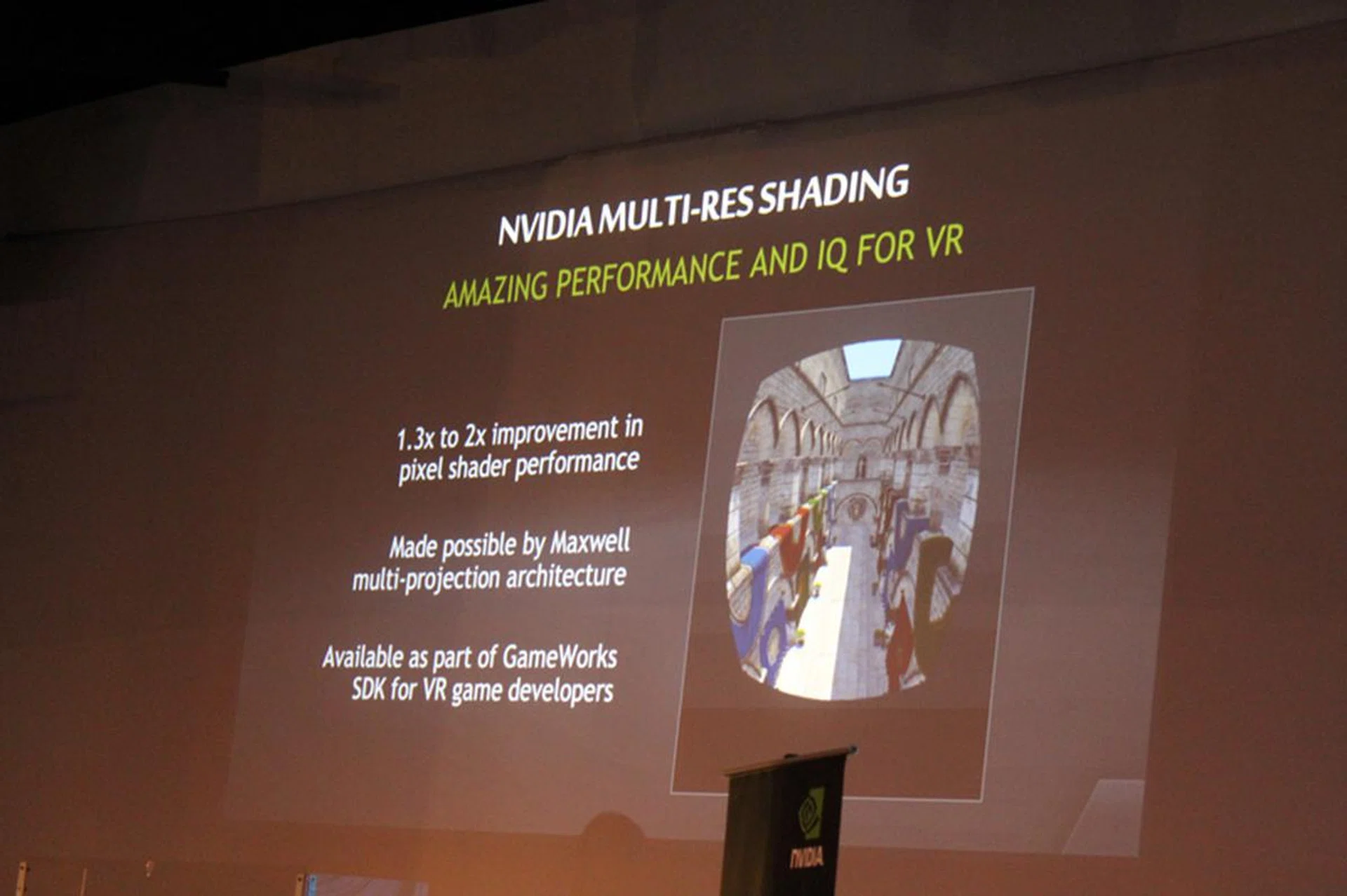 Performances gains to be expected when using multi-res shading.