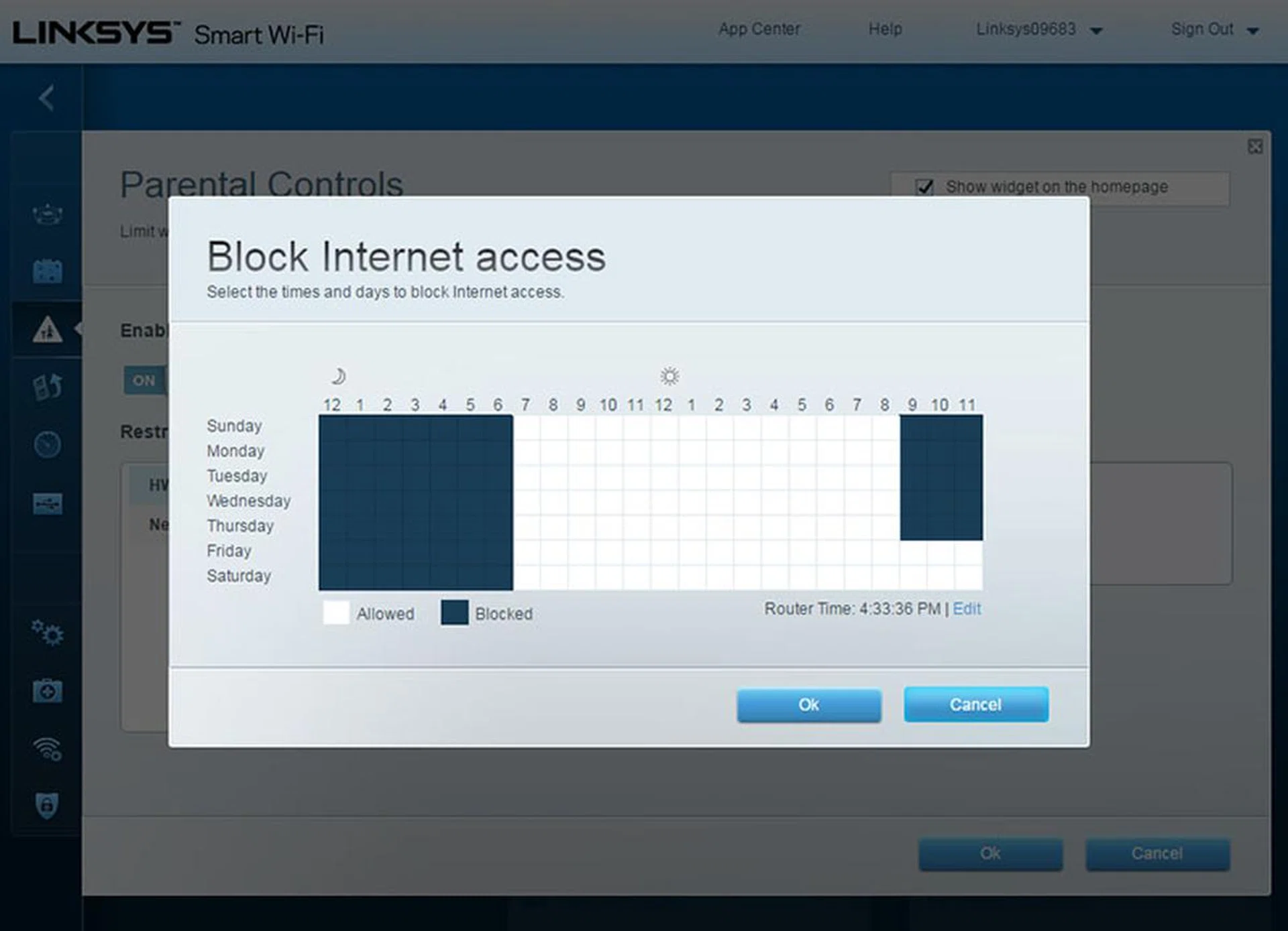 Parents can use the Parental Controls feature to limit their children's access to the Internet.