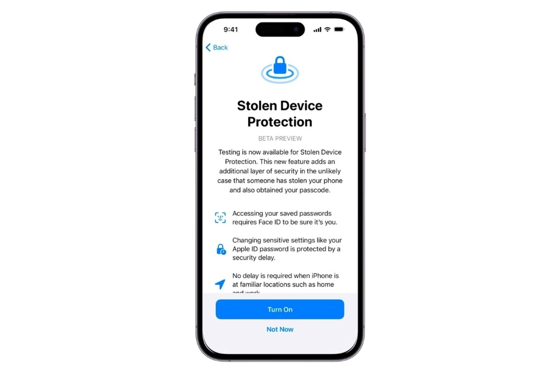 Apple Stolen Device Protection
