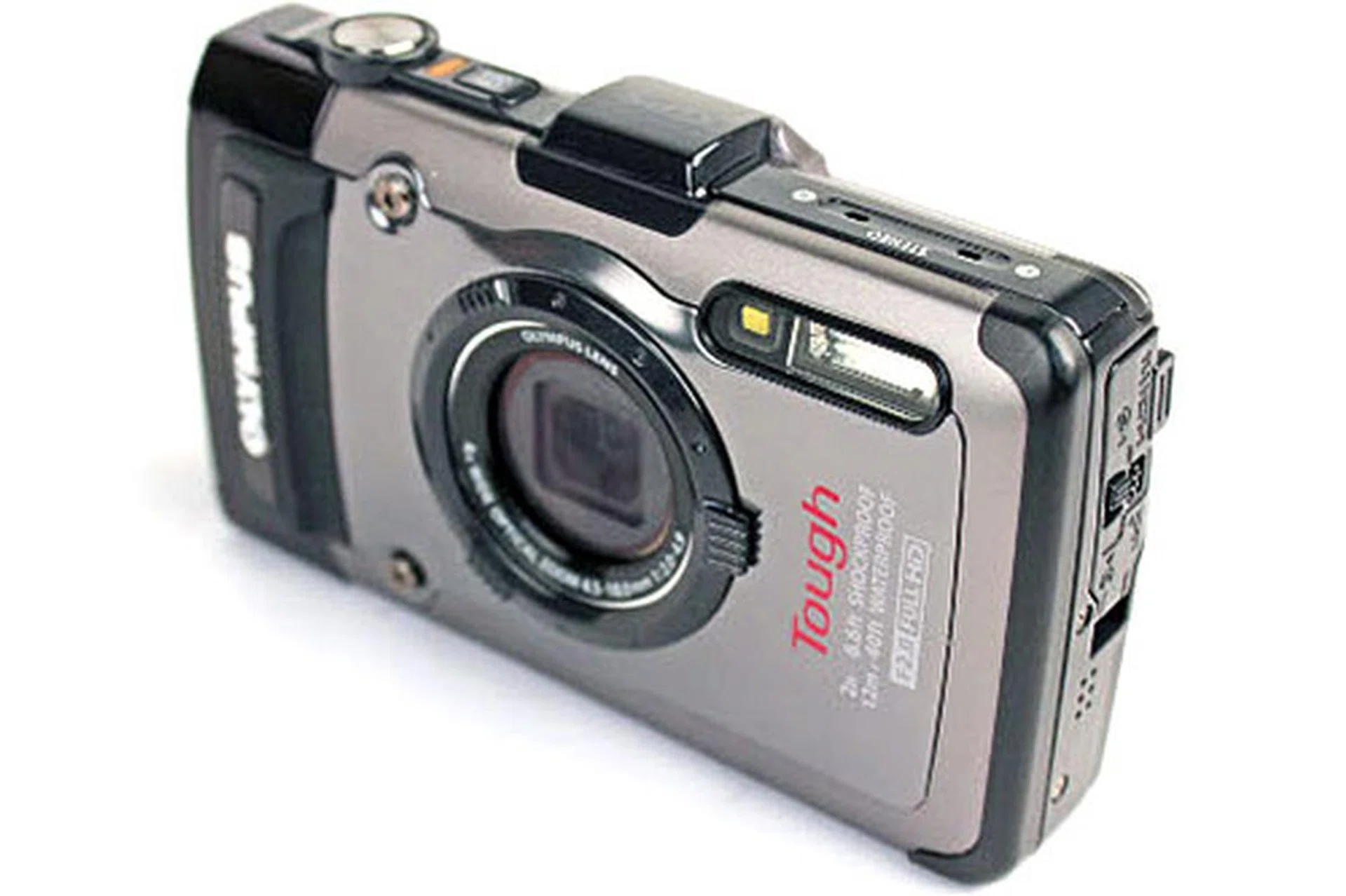 Unlike other rugged compacts, the TG-1 has its lens in the middle, akin to a conventional point-and-shoot camera.