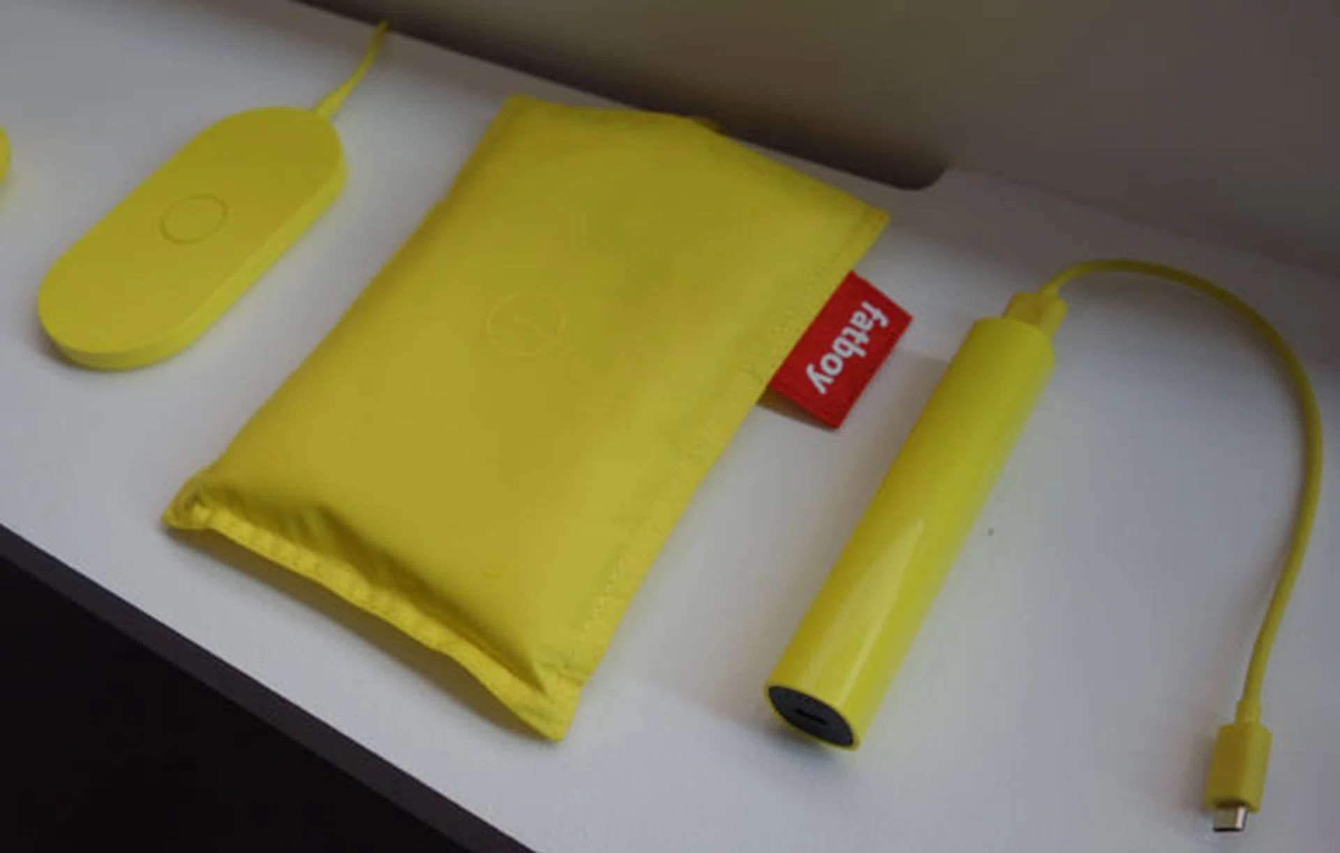 Some accessories for Nokia's Lumia line, from left: Lumia charging plate, Fatboy charging pillow, portable USB battery pack.