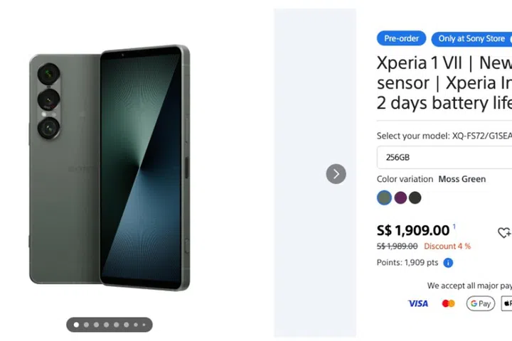 The pre-order page for the Sony Xperia 1 VII.