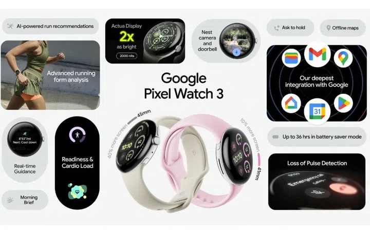 Everything in the new Pixel Watch 3 series. 