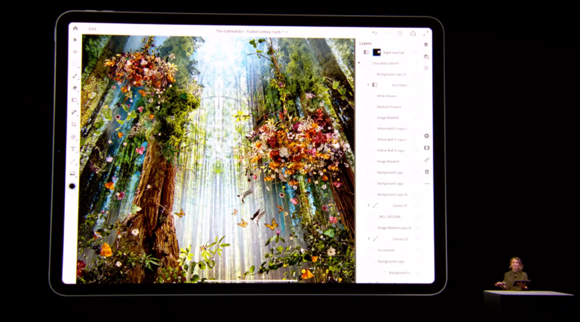 The iPad Pro can handle a 3GB PSB file like it was a regular JPEG. 