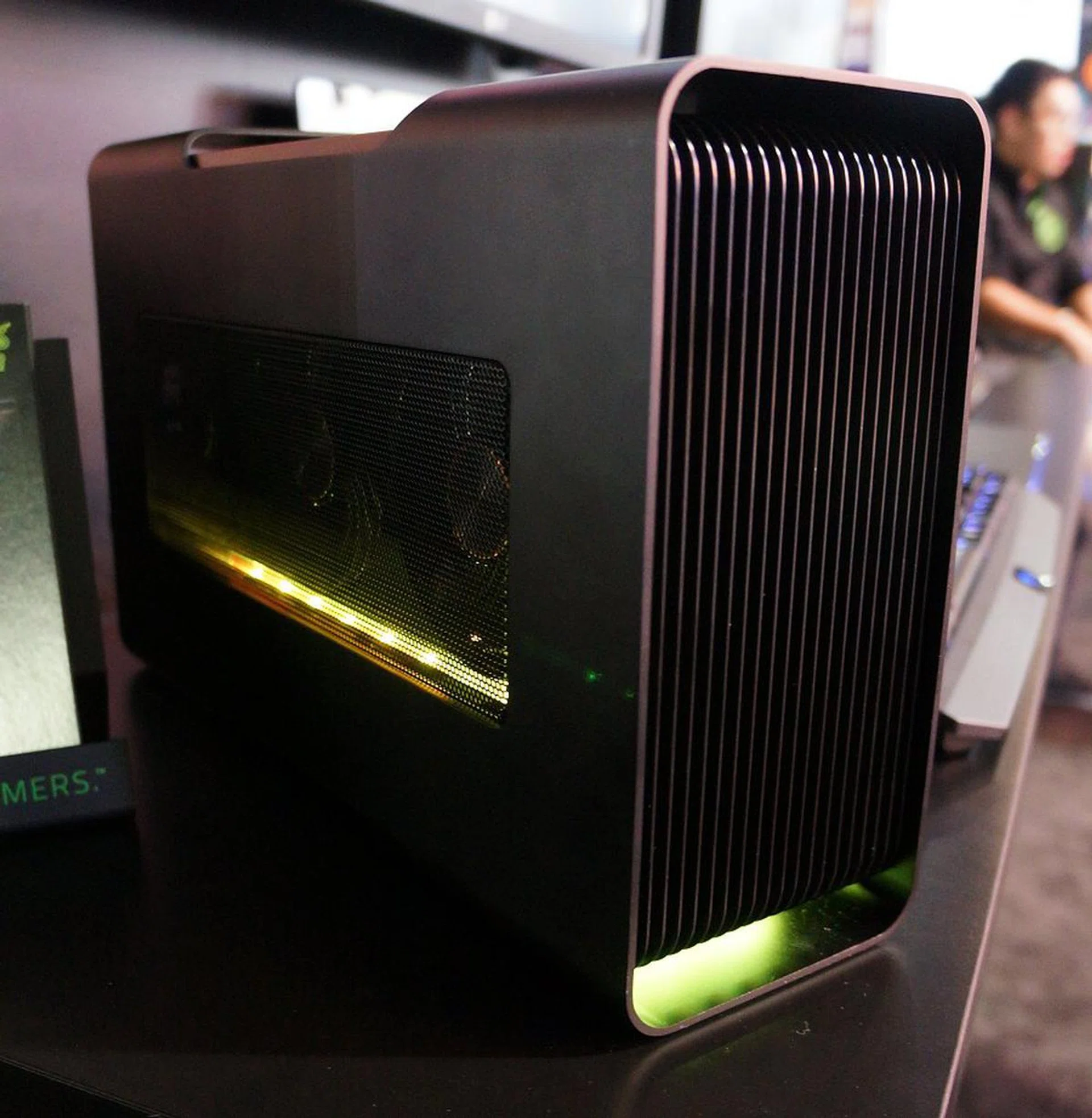 This is the Razer Core, a sleek looking graphics enclosure to add more gaming horsepower.