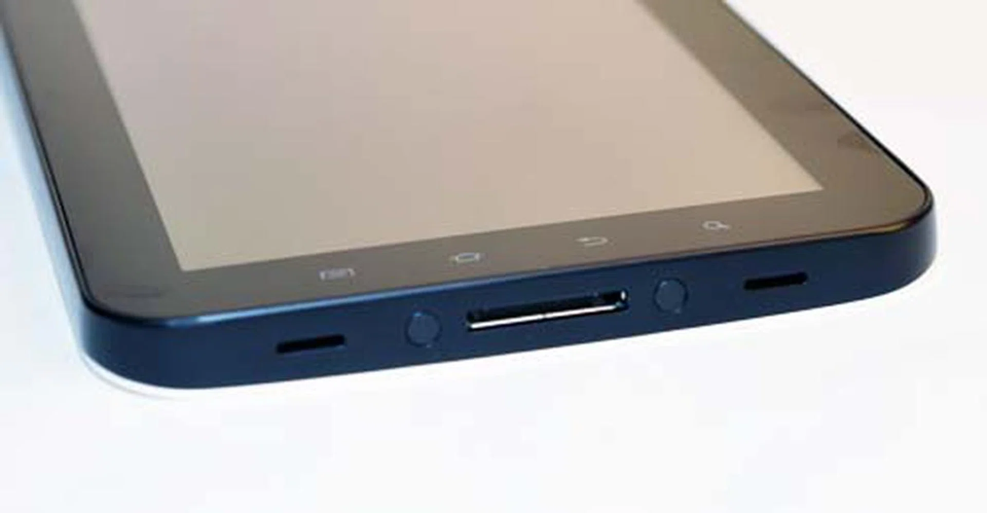 Like the iPad, the Tab doesn't have much in the way of ports, and is pretty limited to just the 30 pin port connector at the bottom located next to the speakers.