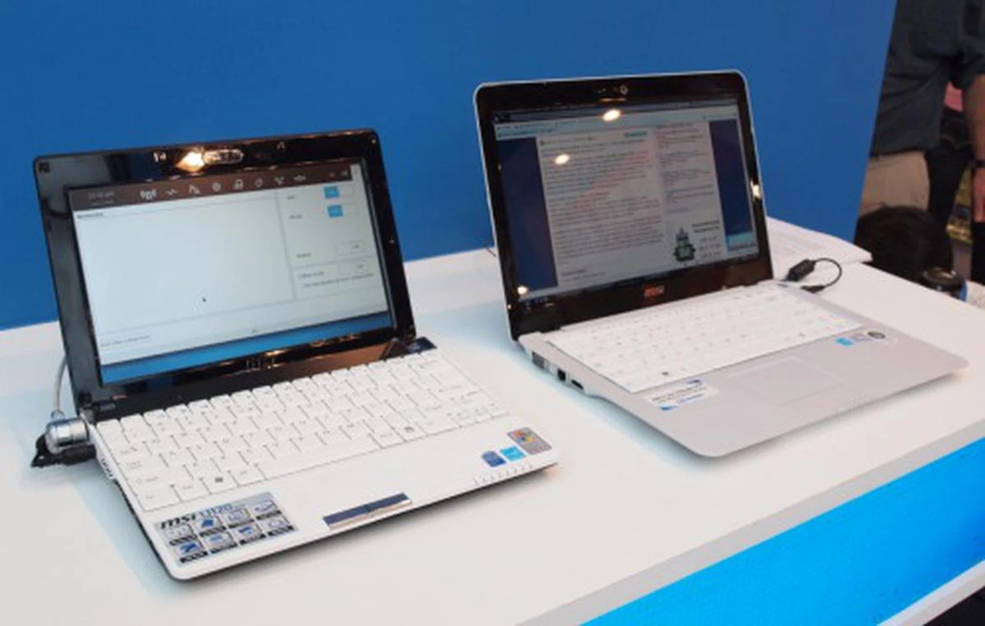 MSI U120 mini-notebook and the MSI X340 ultrathin notebook.  