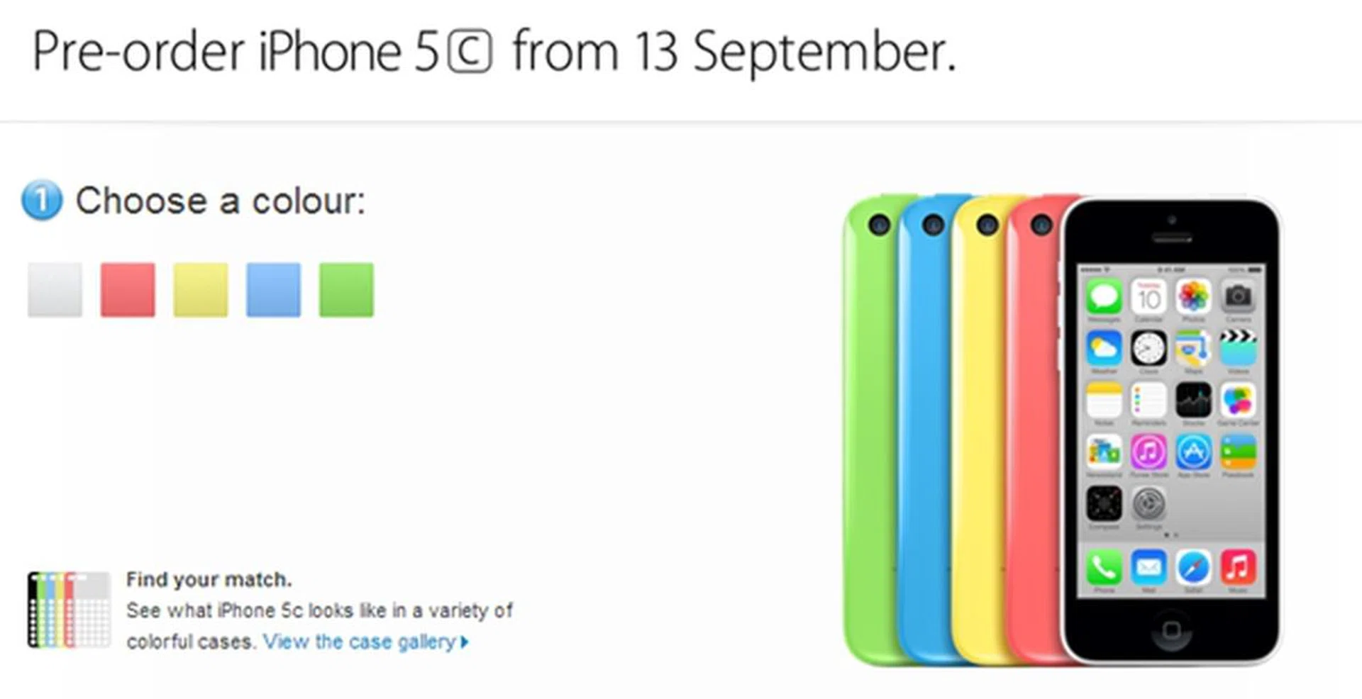 You can pre-order the Apple iPhone 5C from Friday, 13 September.