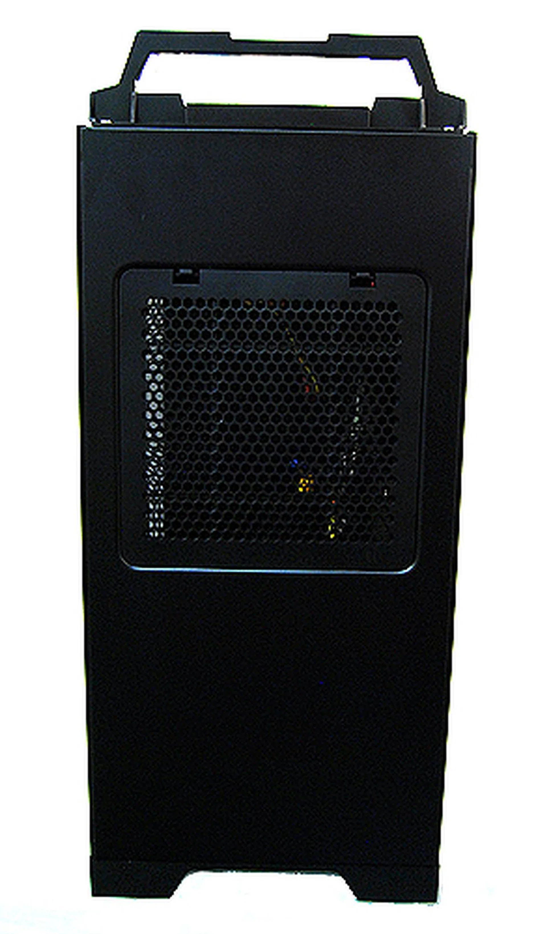 The rear is usually where all the action is, but the Raven RV02 is a vertically-mounted casing remember? So all we have here is the vent for the PSU.