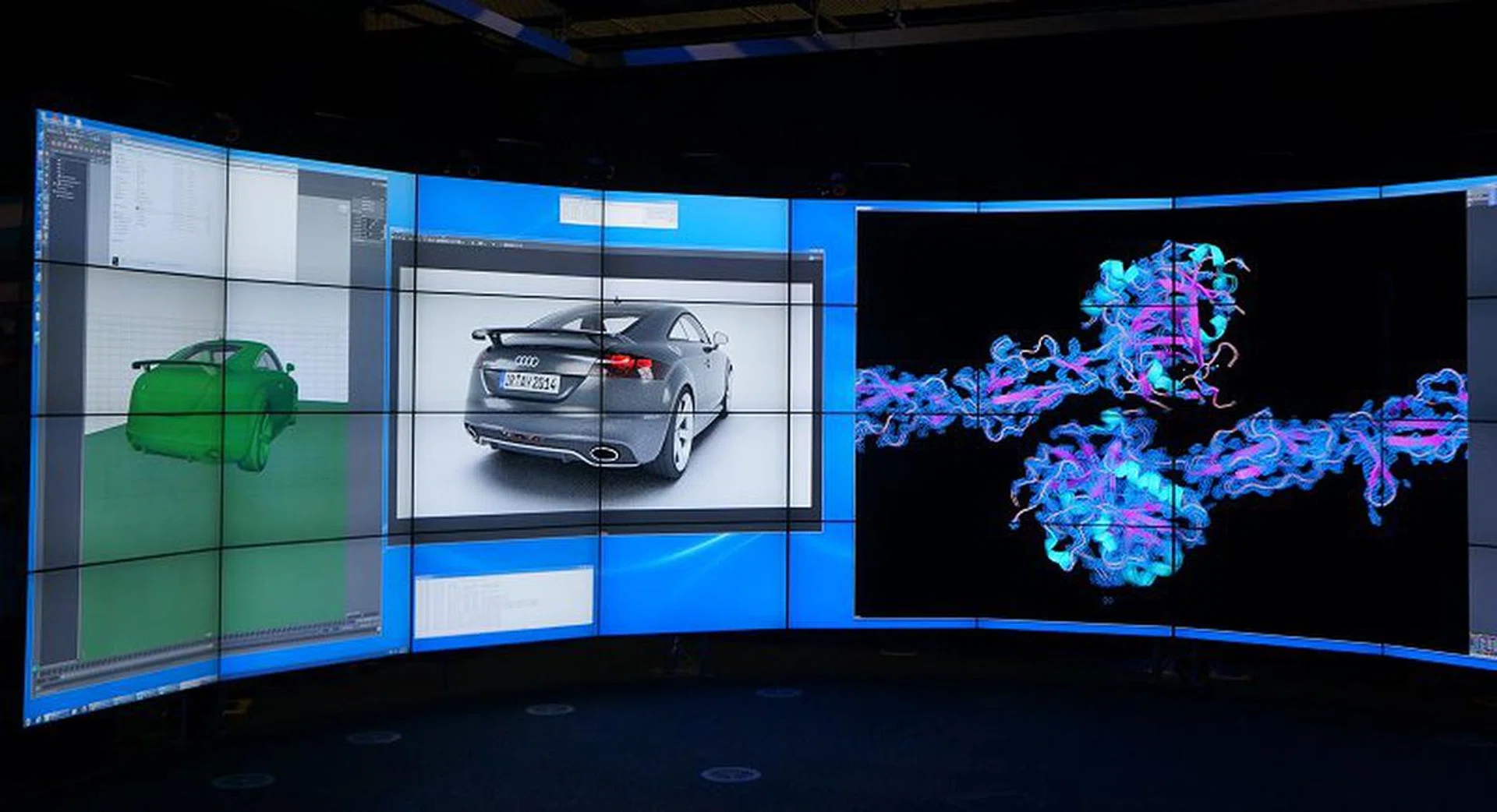 The Audi engineering demo was powered by a single Dell workstation node outfitted with the new NVIDIA Quadro M4000 graphics cards and was fairly fluent in rendering the model quickly even when changes to the view or alterations were performed to the model.