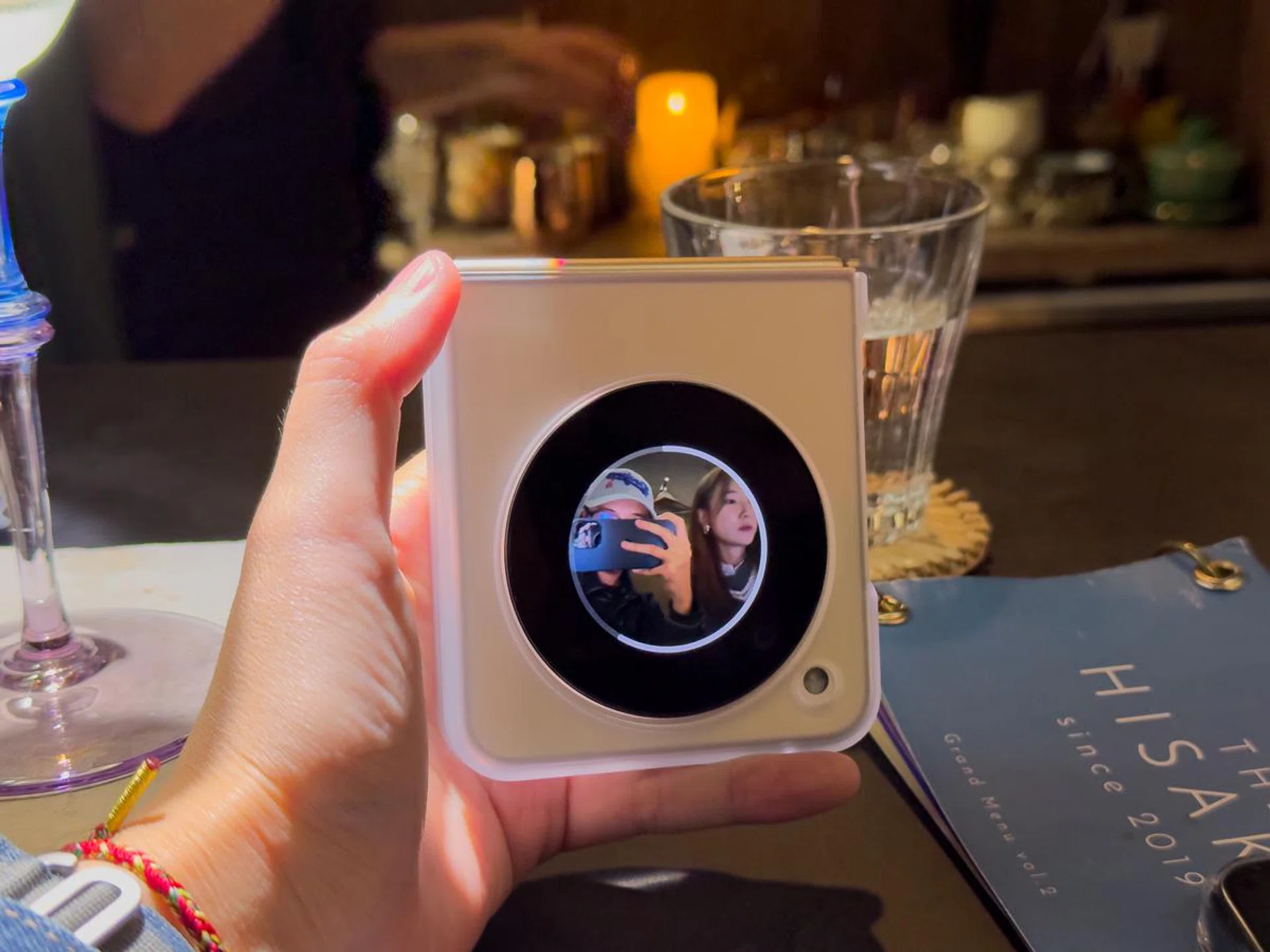 Using the preview to take photos can be pretty handy.