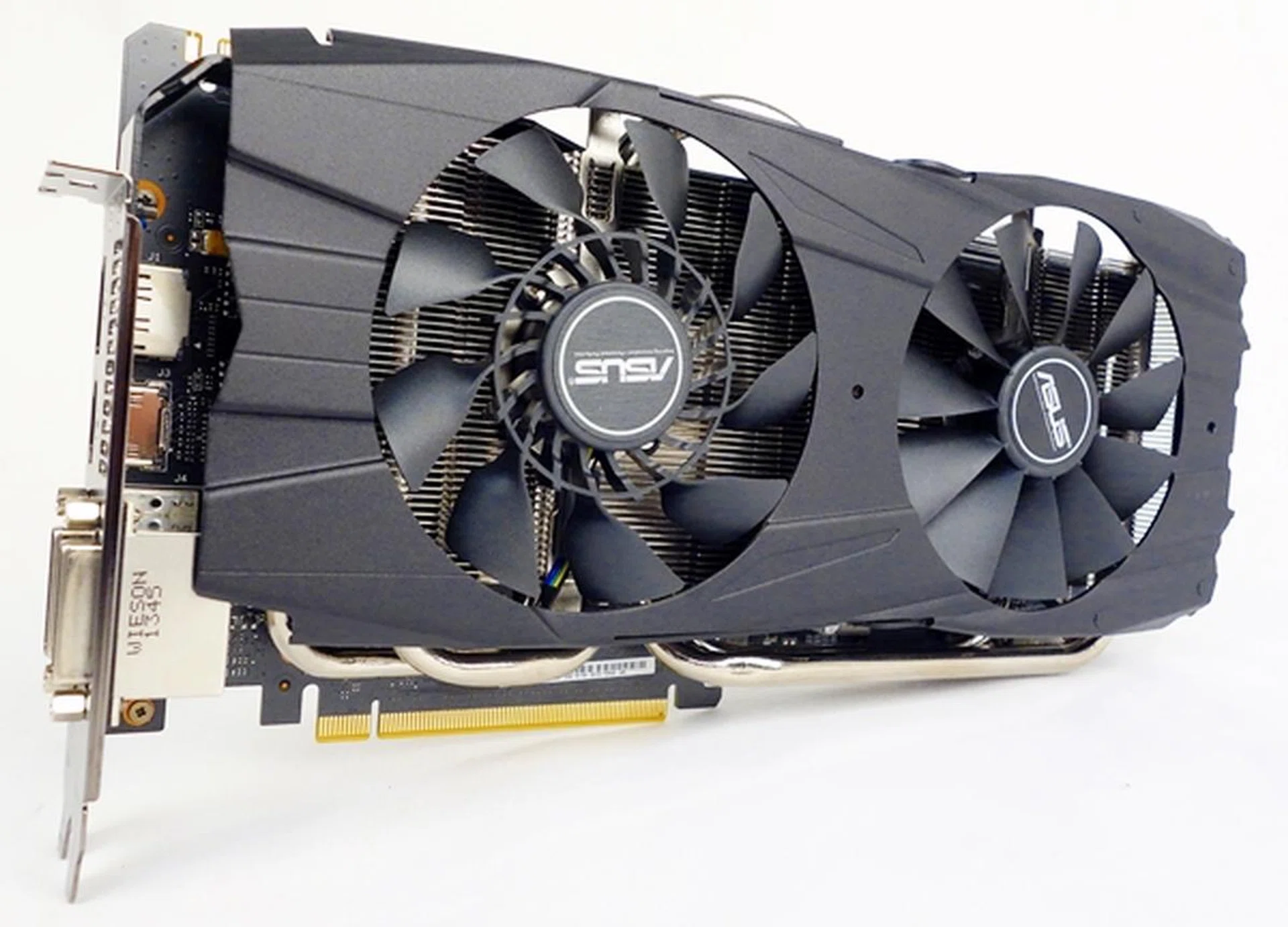 The ASUS GeForce GTX 780 Ti DirectCU II OC card, with its unembellished, matte black fan shroud.