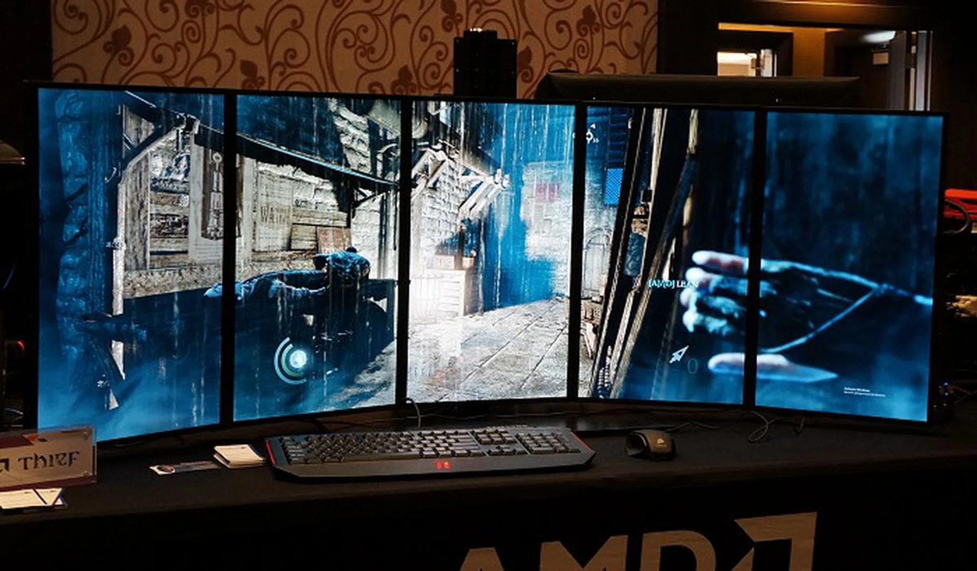 Fancy playing Eidos' latest Theif instalment on 5 immersive screens? While the integrated GPU supports AMD Eyefinity, you'll need much more horsepower for this.