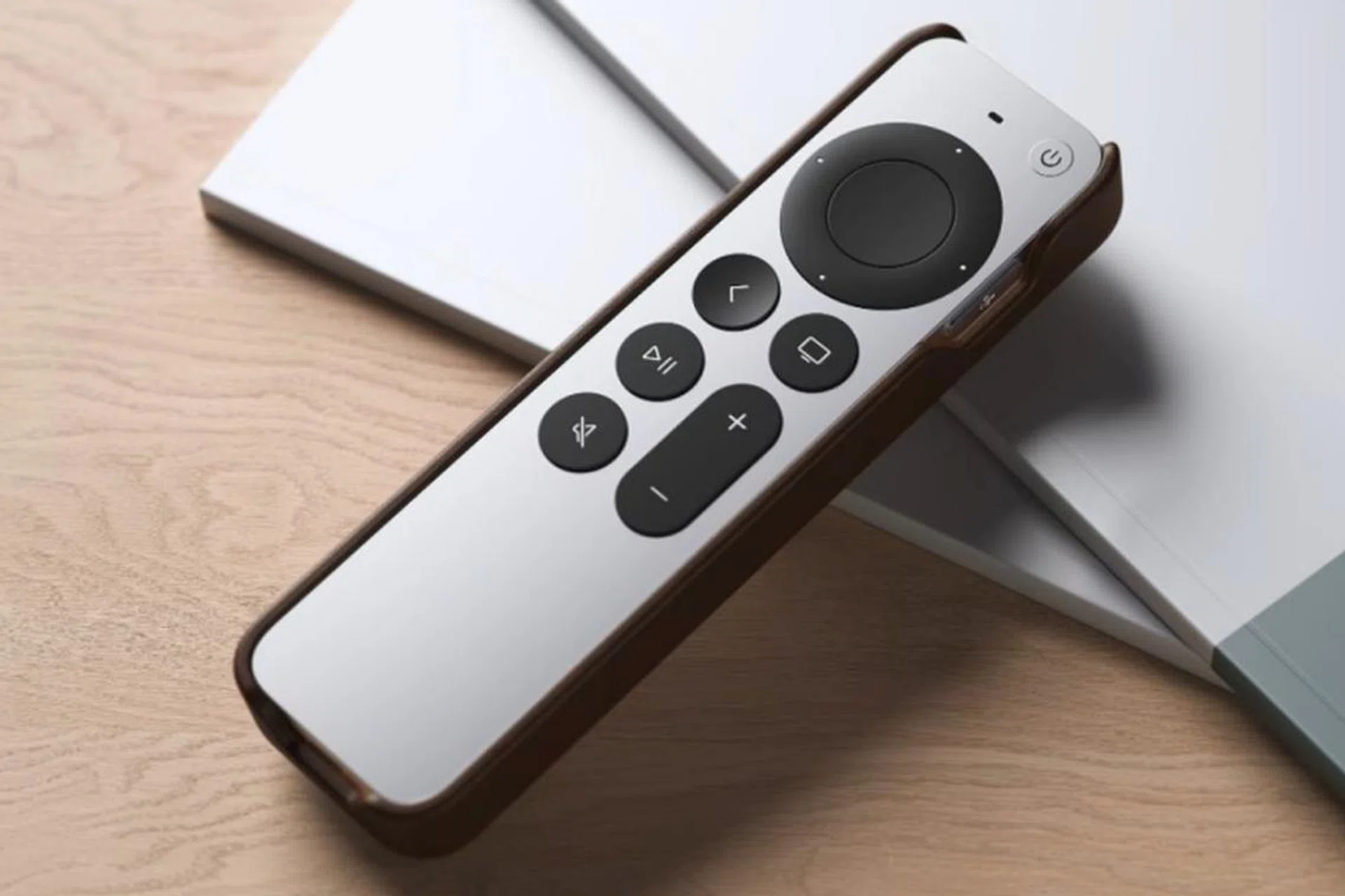 The Nomad Leather Cover for Siri Remote & AirTag. <br>Image source: Nomad
