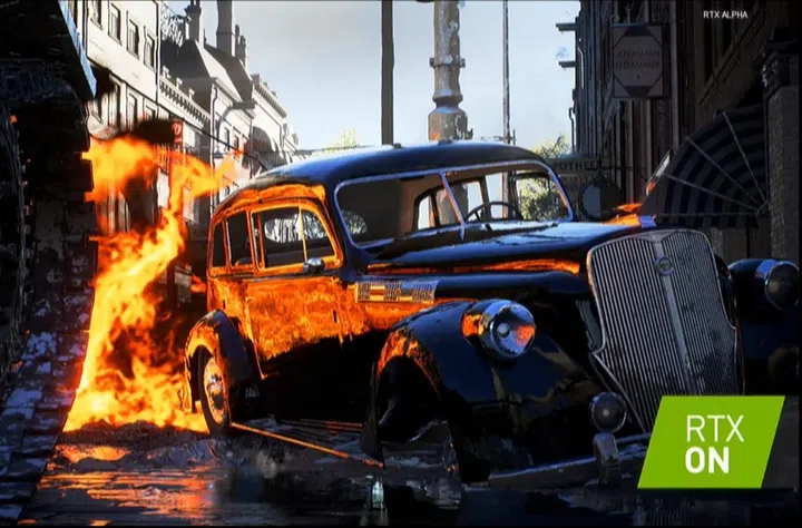Battlefield V with RTX enabled.