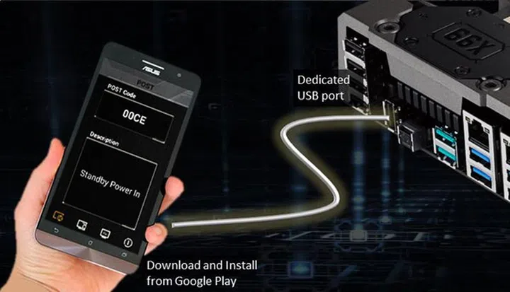 ASUS TUF Detective technology lets you access your system information more easily. (Image Source: ASUS) 