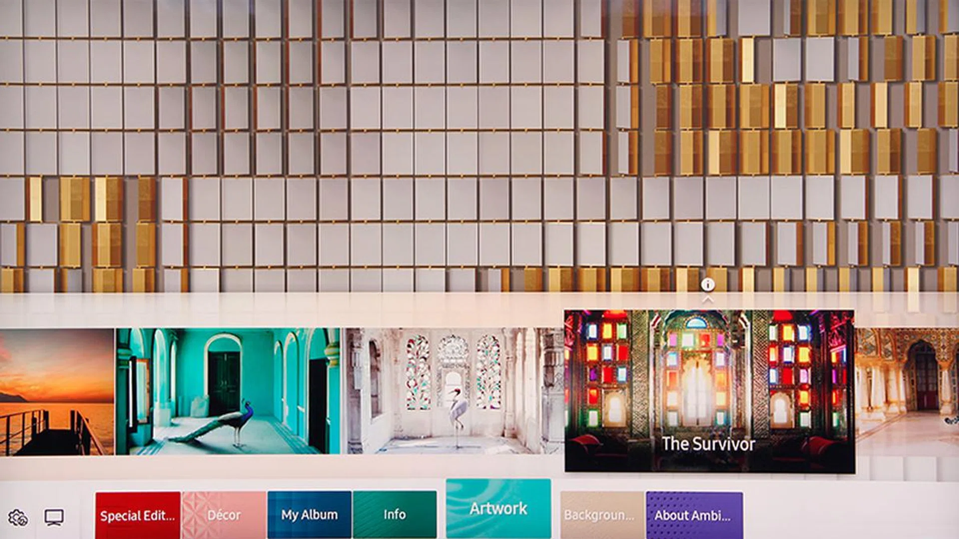 Magic Screen lets you use the TV to decorate your wall when you are not watching any shows.