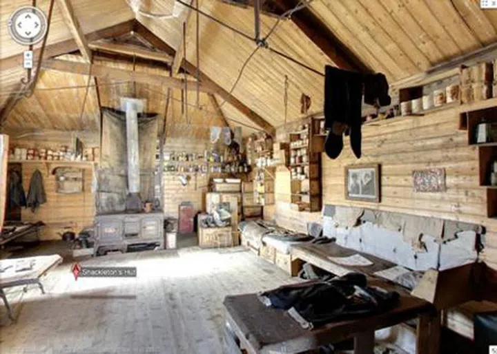 The interior of Shackleton's Hut. (Image source: Google)