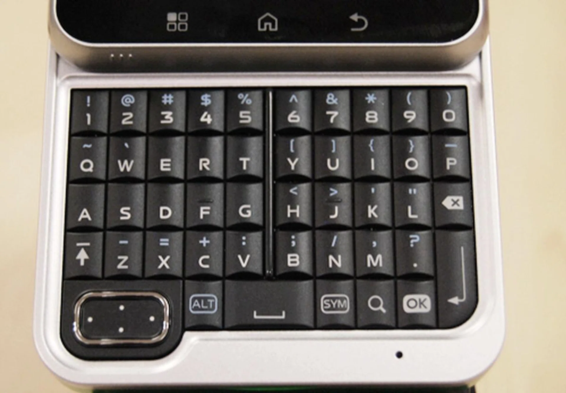 The five-row QWERTY keyboard.
