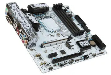 The B150M Mortar Arctic now sports an all-white PCB with a digital camouflage pattern. (Image Source: MSI)