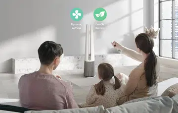 LG PuriCare AeroTower 2-in-1 Purifying Fan Hit (FS15GPBK0).