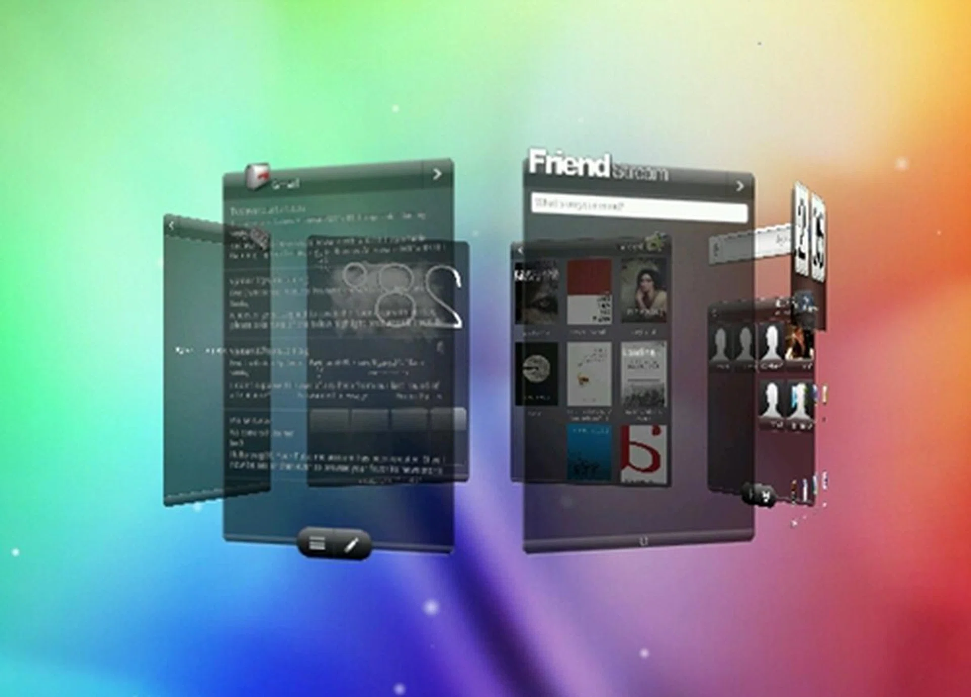 Another new feature of the HTC Sense 3.0 is the 3D-like rotation of all the home screens.