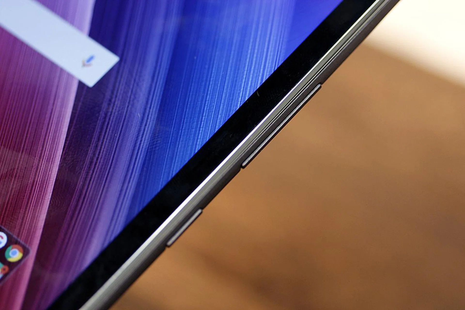 Power and volume buttons on the side.