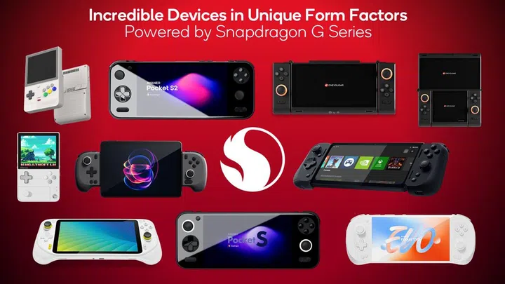 OEMs are starting to release handheld gaming devices with the latest Snapdragon G series platforms by Qualcomm. Image: Qualcomm.