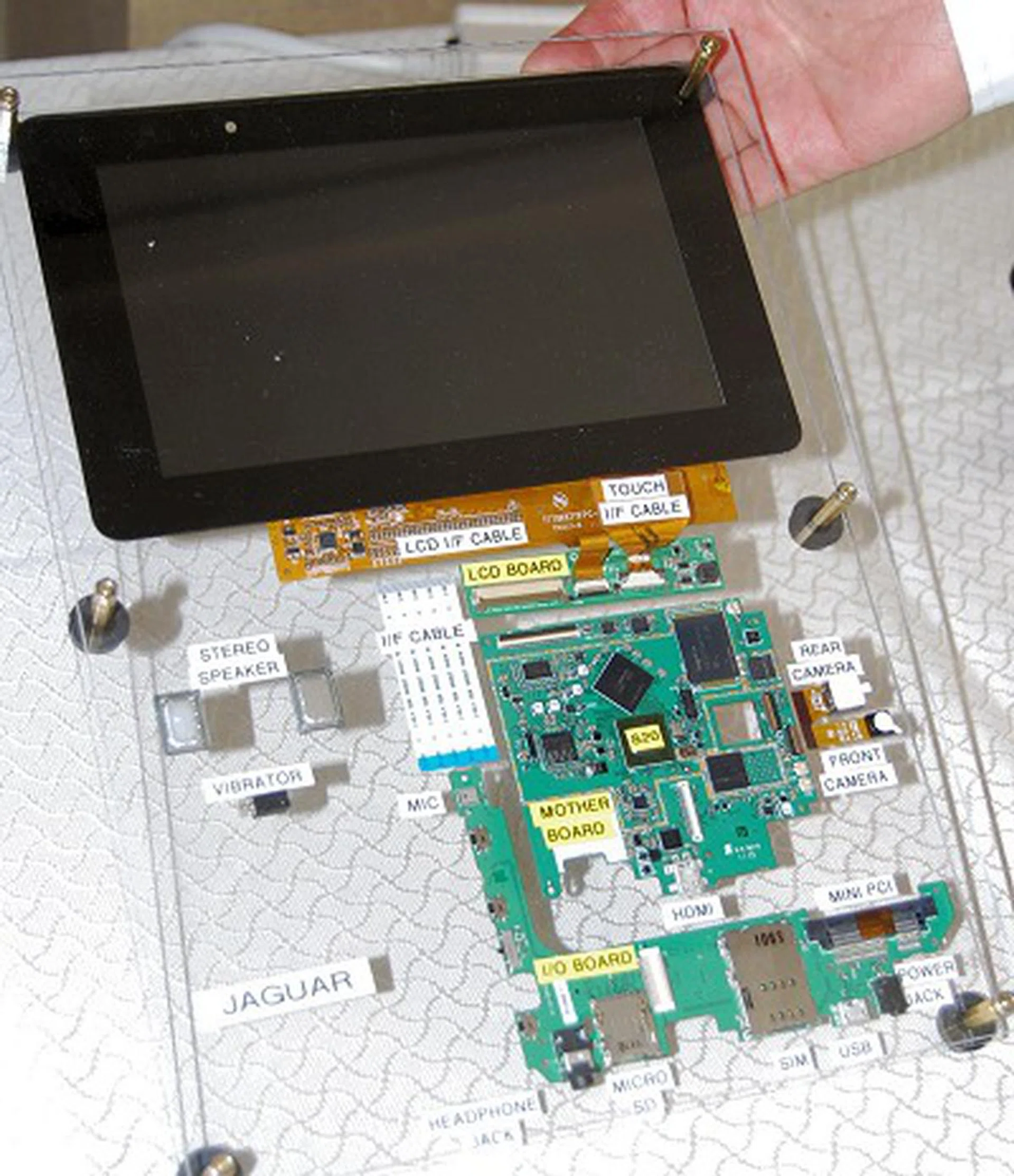 ZiiLabs came prepared with a laid out cross section of the internals - this one specifically reflects the 7-inch edition.