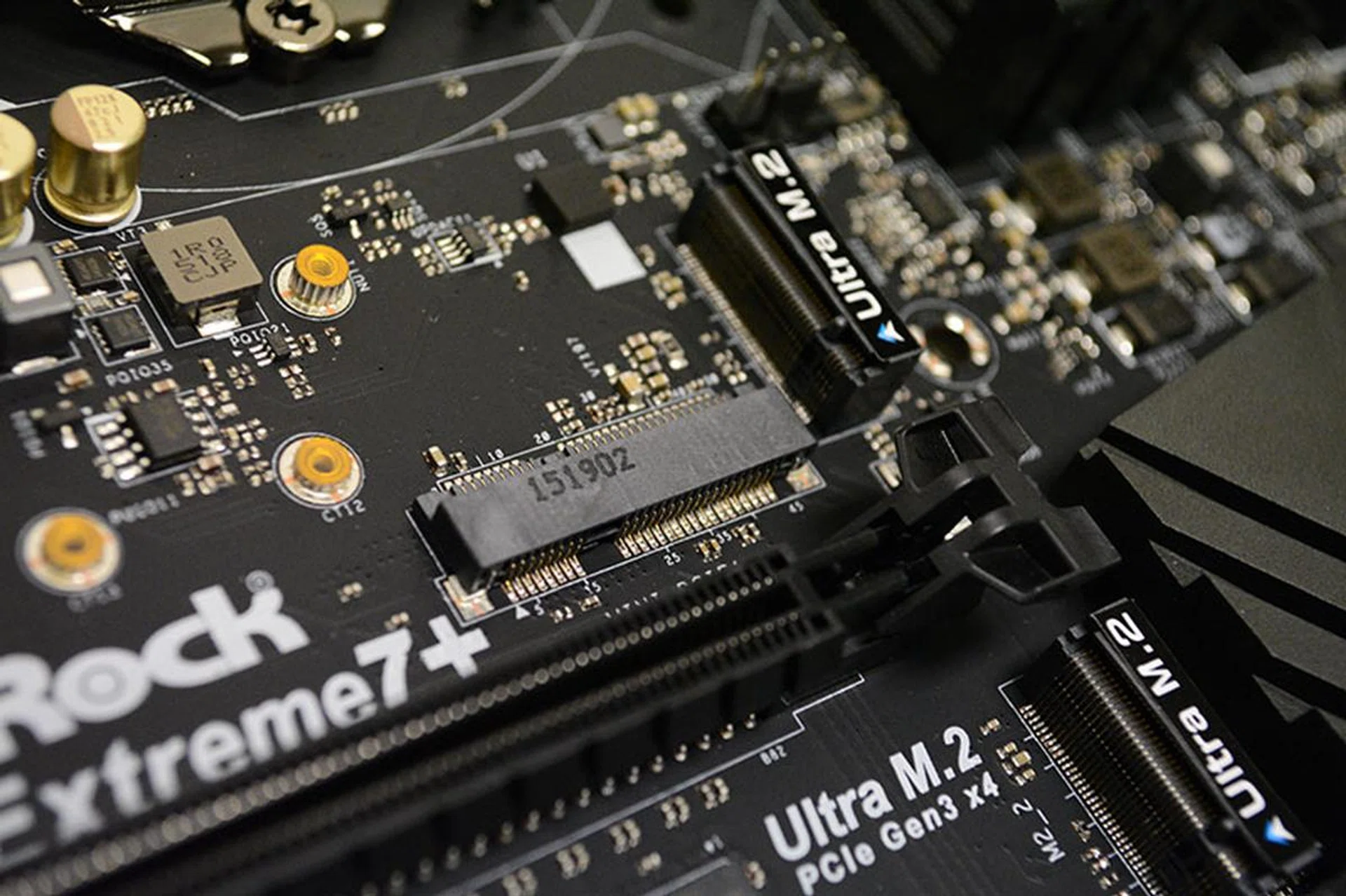 The mini PCIe connector is located next to the first M.2 socket and will support Wi-Fi add-in cards.