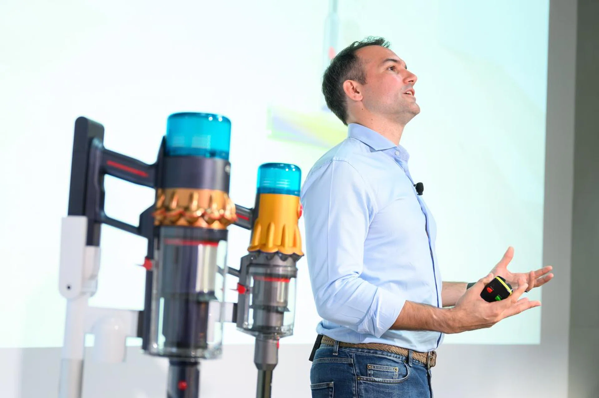 John Churchill speaking at the Global Media Day event in Singapore. PHOTO: DYSON