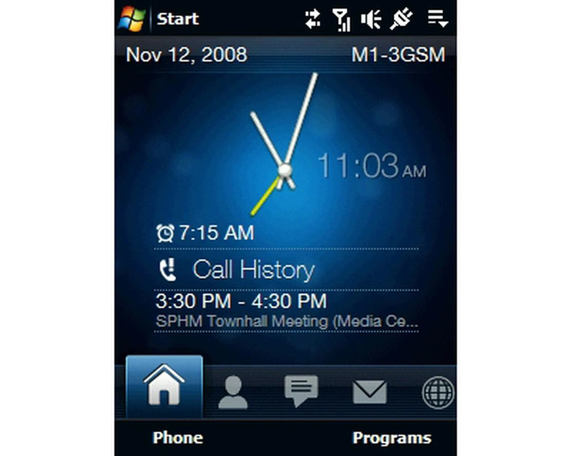 The updated TouchFlo interface sports a similar look to the TouchFlo 3D interface seen on the Touch Diamond and Touch Pro, but there are some minute differences.