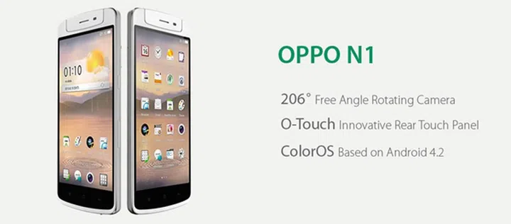 The 5.9-inch Oppo N1 will have a smaller sibling, the 5-inch N1 Mini which is coming in May or June. <br> Image source: Oppo Singapore