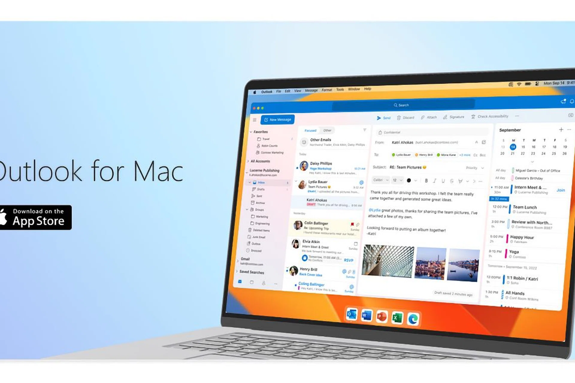 Download Outlook for Mac now. Image source: Microsoft. 