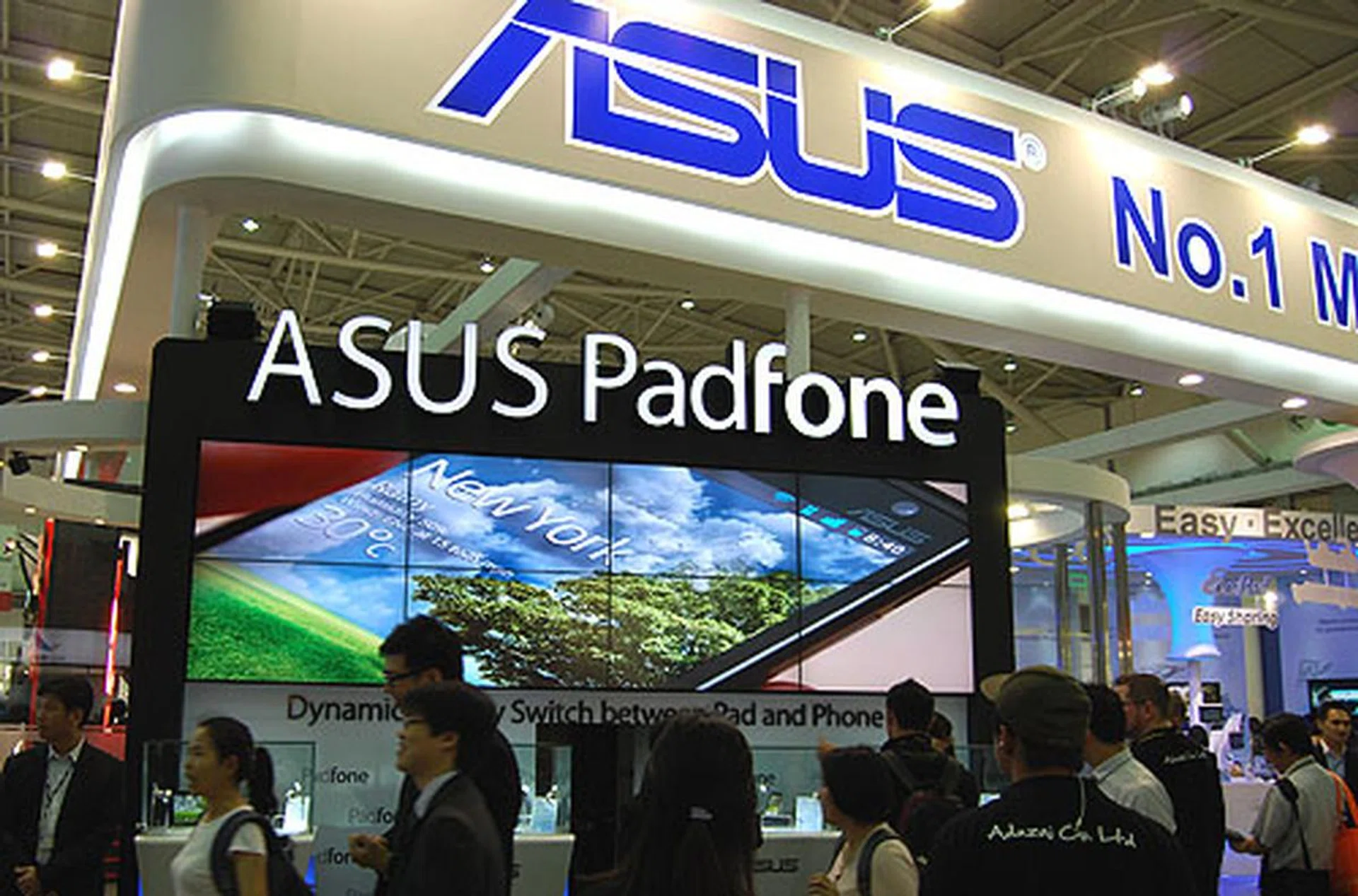 The ASUS Padfone was again the center of attention at the booth, with a huge display helping its cause. 