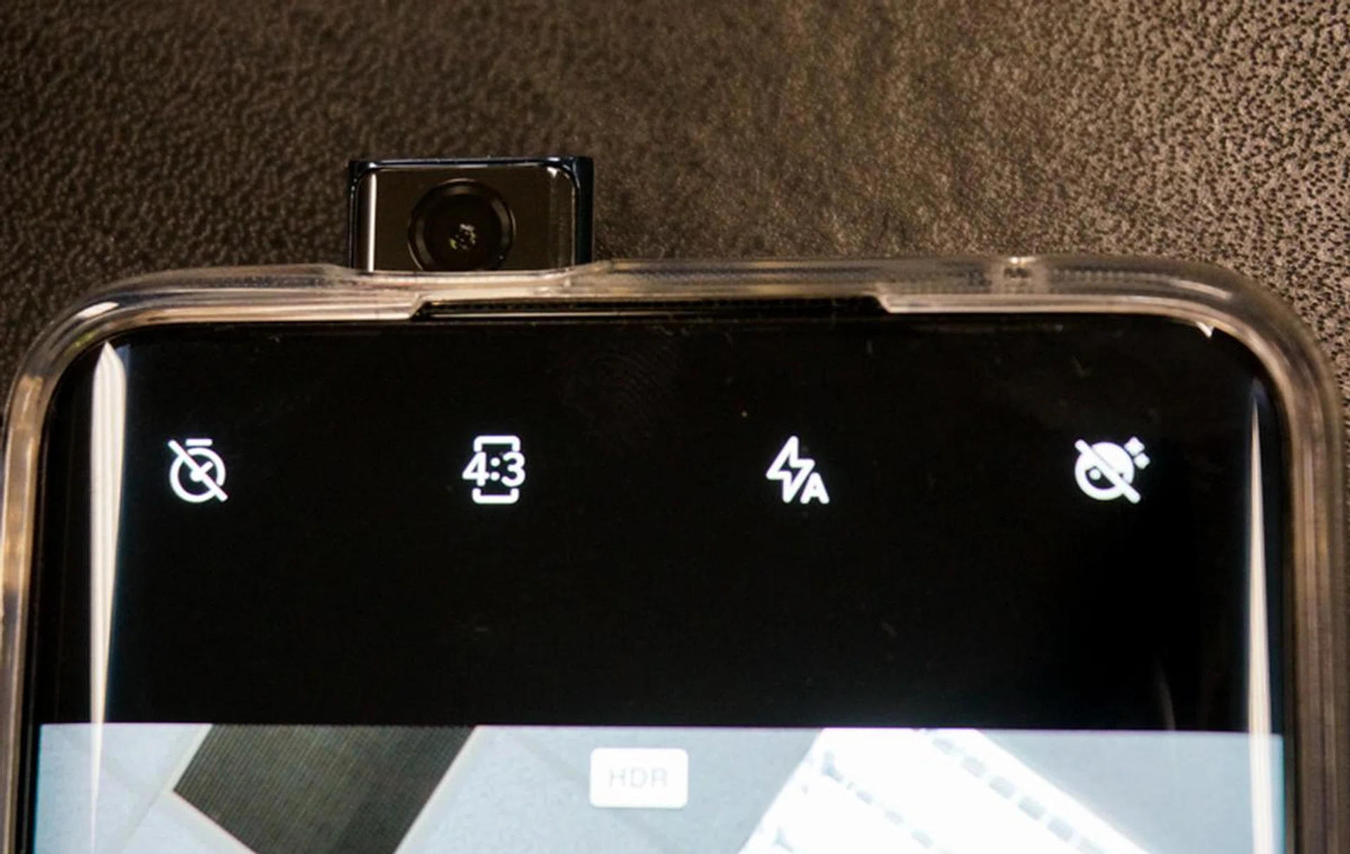 The pop-up selfie camera raises and retracts quite smoothly.