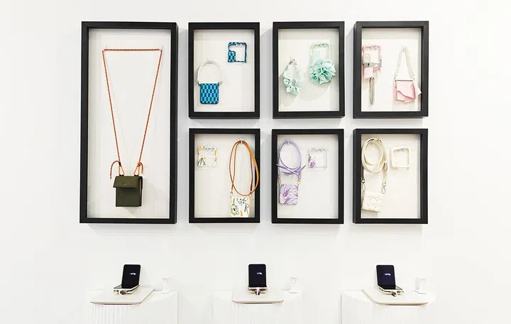 OPPO X RECKLESS ERICKA phone casing and accessories are also on display.